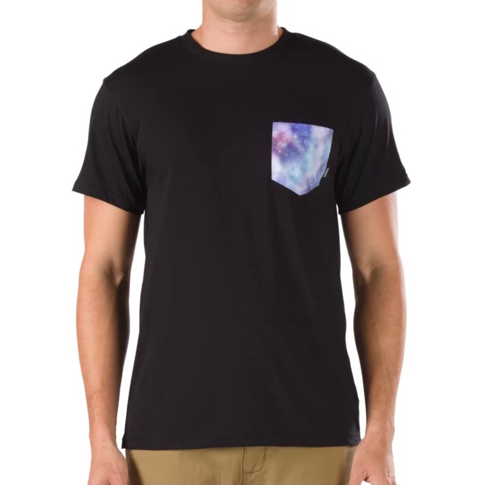 Vans Cosmic Galaxy Black Pocket Short Sleeve Crewneck Premium Ringspun Tee-M